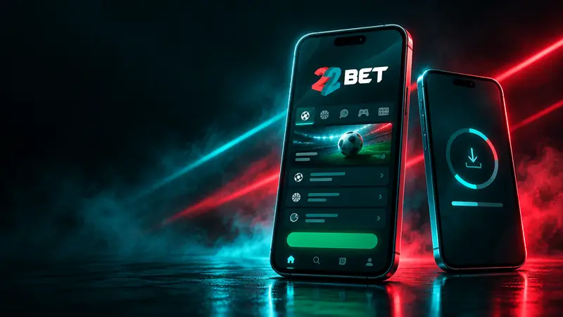 22BET App auf zwei Smartphones